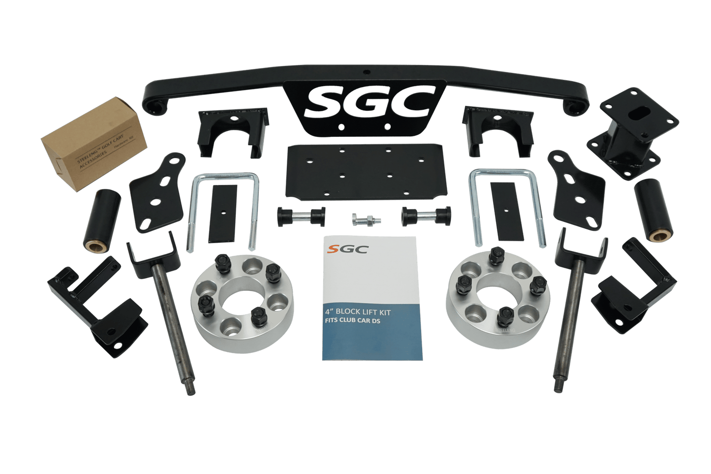 SGC LIFT KIT – 4″ BLOCK (SPINDLE EXTENSION) FOR CLUB CAR DS (1982-2010)