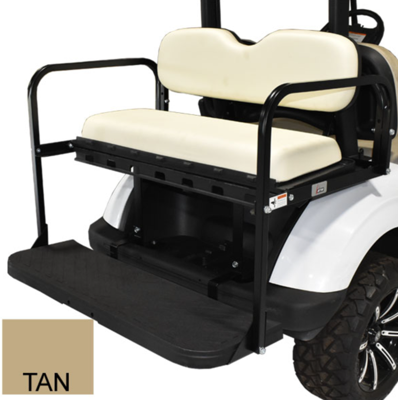 GTW® MACH3 Rear Flip Seat for E-Z-GO TXT - Tan (Years 1994.5-Up)