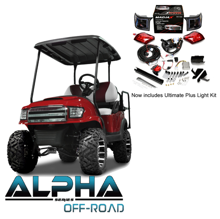 Club Car Precedent/Onward/Tempo ALPHA Off-Road Body Kit in Red with Ultimate Plus Light Kit